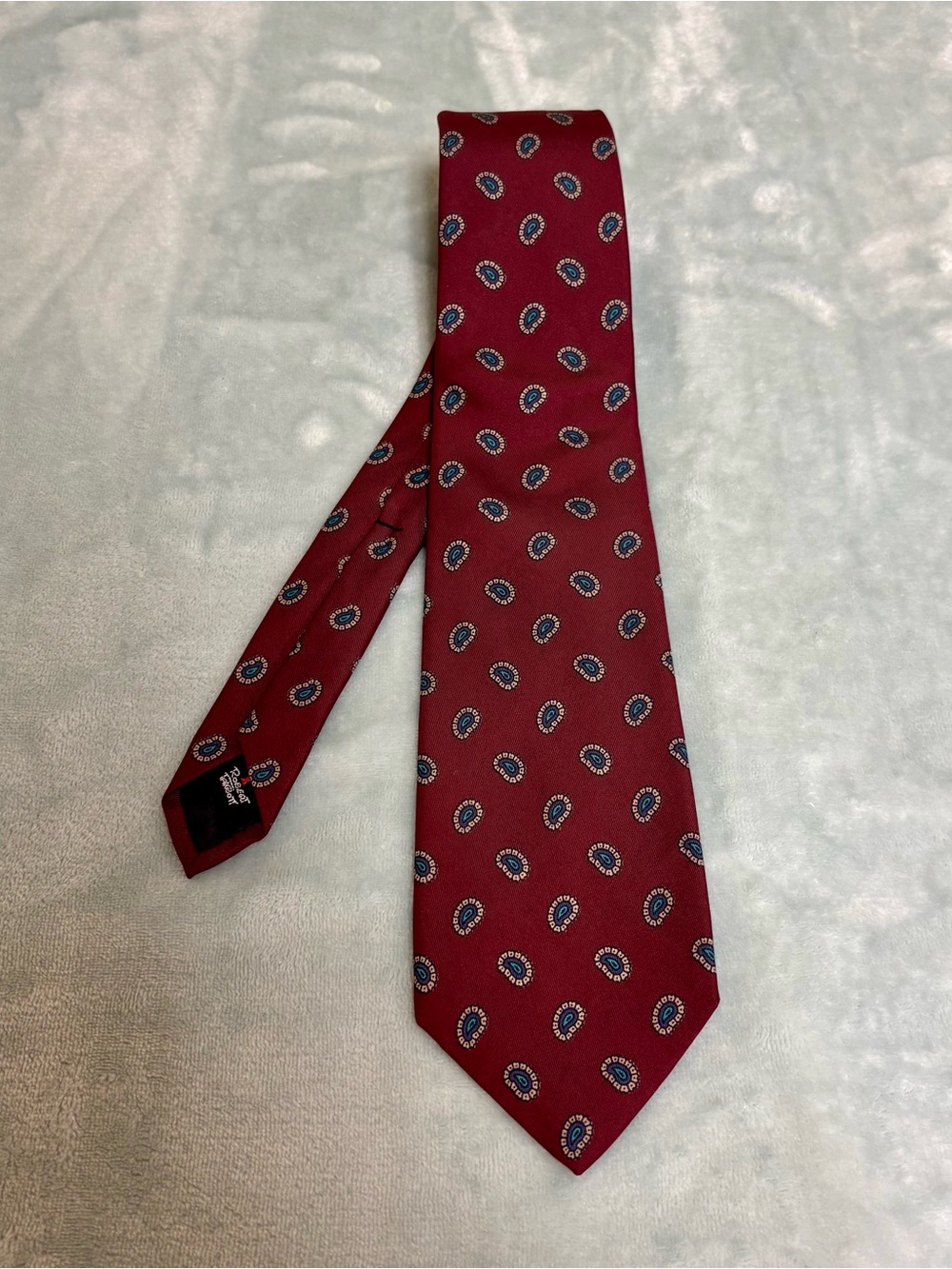 Robert Talbott Tie Mens Silk Red Geometric Mens Necktie Classic Formal 3x56